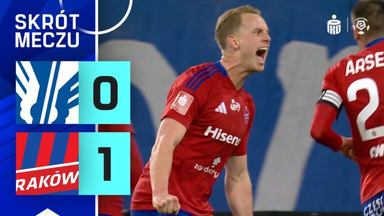 SKRÓT MECZU: Lech Poznań 0:1 Raków Częstochowa
