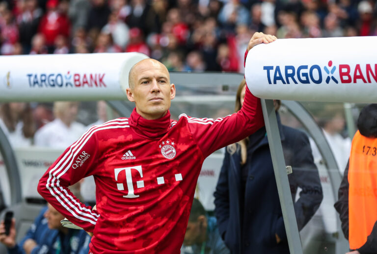 (190526) -- BERLIN, May 26, 2019 (Xinhua) -- Bayern Munich&#039;s Arjen Robben reacts prior to the German Cup final between RB Leipzig and FC Bayern Munich in Berlin, capital of Germany, May 25, 2019. Bayern Munich won 3-0 and claimed the title. (Xinhua/Shan Yuqi)
25.05.2019 Berlin
Pilka nozna Puchar Niemiec
RB Lipsk - Bayern Monachium
FOTO Xinhua / PressFocus

POLAND ONLY!!