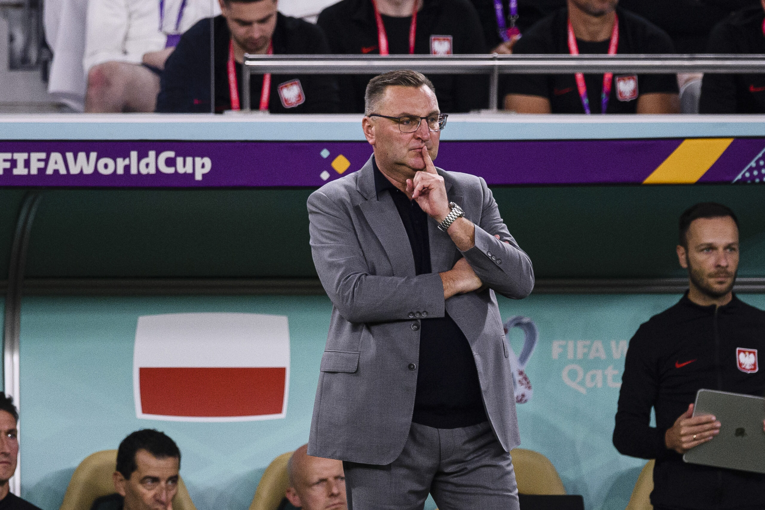 Al Thumama Stadium Head Coach Czeslaw Michniewicz of Poland during a match between France and Poland, valid for the round of 16 of the World Cup, held at Al Thumama Stadium in Doha, Qatar. (Marcio Machado/SPP) (Photo by Marcio Machado/SPP/Sipa USA)
2022.12.04 doha
Pilka nozna Mistrzostwa Swiata w Katarze Katar 2022
Francja - Polska
Foto Marcio Machado/SPP/SIPA USA/PressFocus

!!! POLAND ONLY !!!