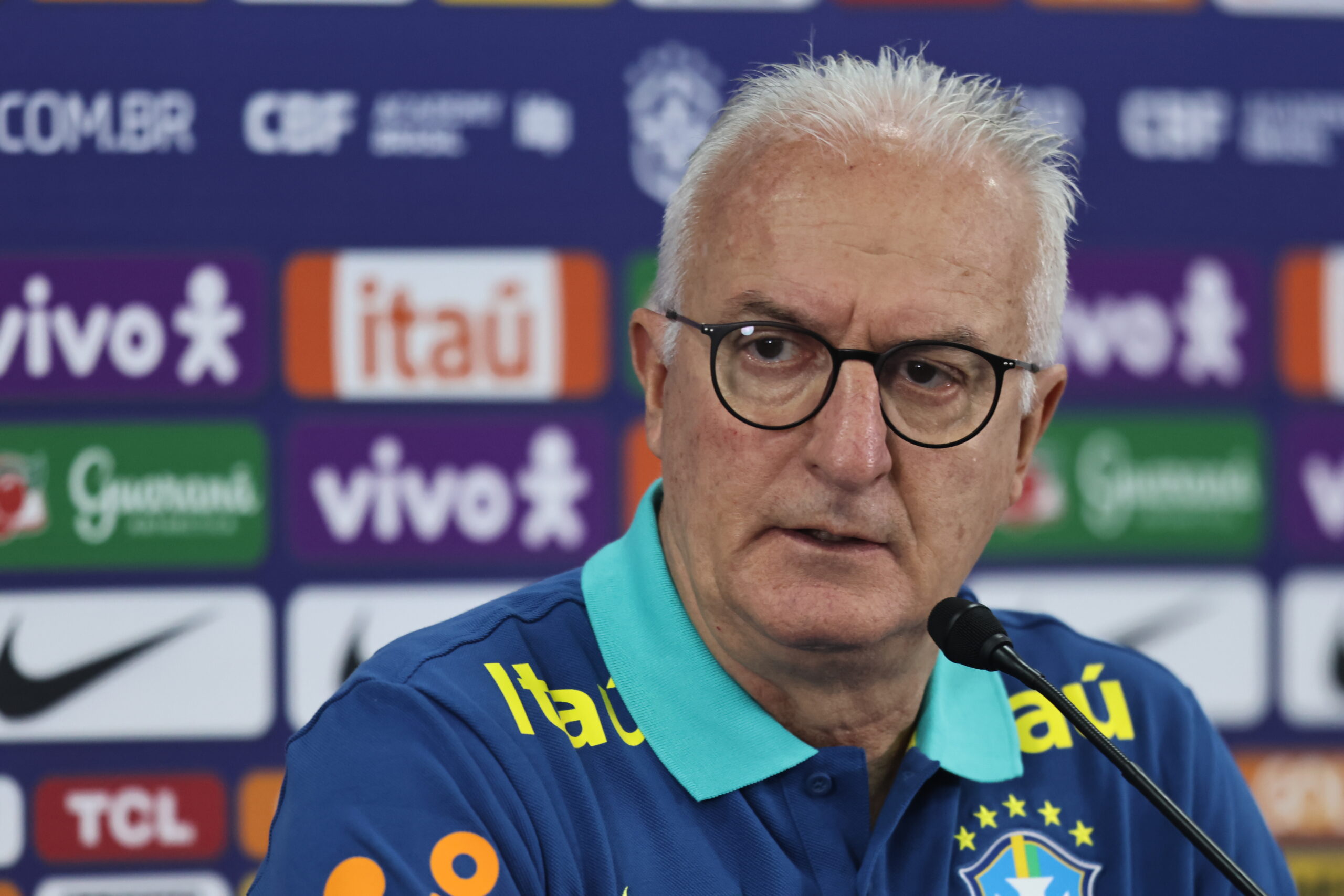 PA - BELEM - 11/13/2024 - BRAZILIAN NATIONAL TEAM, PRESS CONFERENCE - Dorival Jr's coach during a press conference after the team's training session at Mangueirao. Photo: Fernando Torres/AGIF (Photo by Fernando Torres/AGIF/Sipa USA)
2024.11.13 Belem
pilka nozna reprezentacja Brazylii
Zgrupowanie reprezentacji Brazylii - trening i konferencja prasowa
Foto Fernando Torres/AGIF/SIPA USA/PressFocus
!!! POLAND ONLY !!!