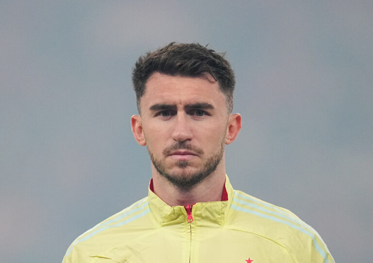 November 15 2024: Aymeric Laporte of Spain  looks on during a UEFA Nations League game, Denmark vs Spain, at Parken, Copenhagen, Denmark. Ulrik Pedersen/CSM/Sipa USA (Credit Image: © Ulrik Pedersen/Cal Sport Media/Sipa USA)
2024.11.15 Kopenhaga
pilka nozna liga narodow
Dania - Hiszpania
Foto Ulrik Pedersen/Cal Sport Media/SIPA USA/PressFocus

!!! POLAND ONLY !!!