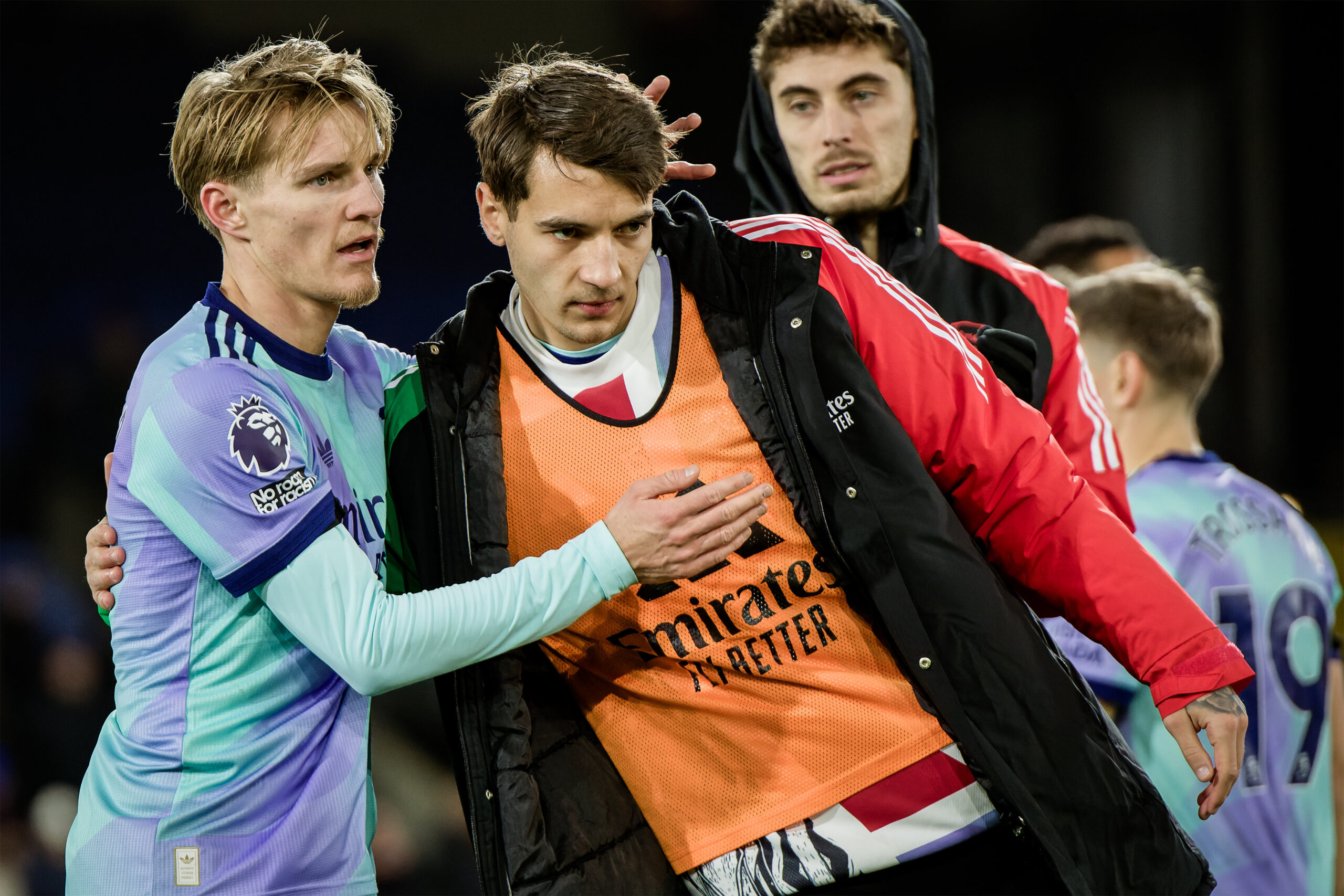 London, England, December 21 2024: Martin Odegaard (8 Arsenal) and Jakub Kiwior (15 Arsenal) after the Premier League game between Crystal Palace and Arsenal at Selhurst Park in London, England.  (Pedro Porru/SPP) (Photo by Pedro Porru/SPP/Sipa USA)
2024.12.21 London
pilka nozna liga angielska
Crystal Palace - Arsenal
Foto Pedro Porru/SPP/SIPA USA/PressFocus

!!! POLAND ONLY !!!