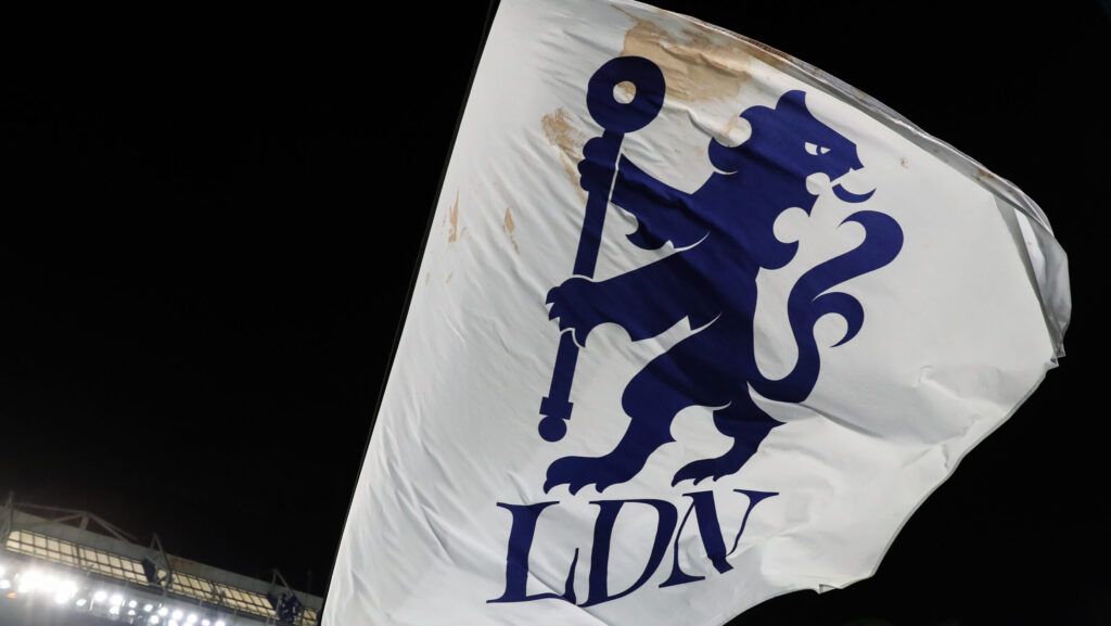 Chelsea flag during the Premier League match Chelsea vs Bournemouth at Stamford Bridge, London, United Kingdom, 14th January 2025

(Photo by Gareth Evans/News Images) in London, United Kingdom on 1/14/2025. (Photo by Gareth Evans/News Images/Sipa USA)
2025.01.14 London
pilka nozna liga angielska
Chelsea - Bournemouth
Foto Gareth Evans/News Images/SIPA USA/PressFocus

!!! POLAND ONLY !!!