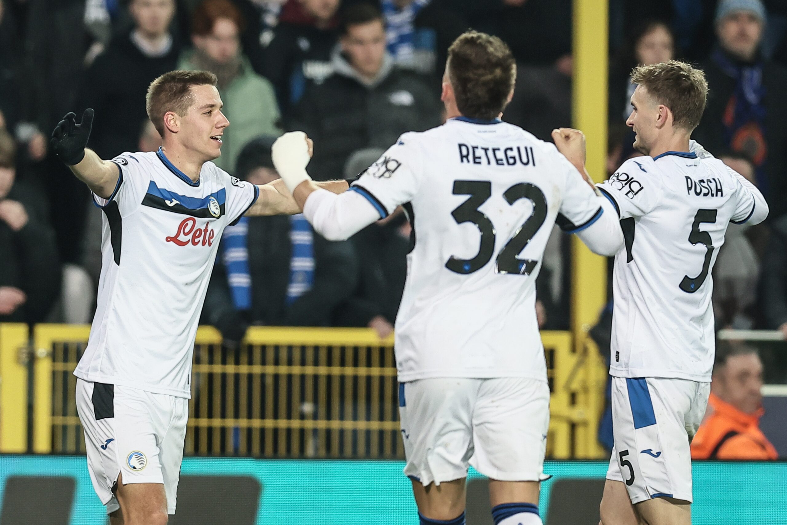Atalanta&#039;s Mario Pasalic celebrates after scoring during a soccer game between Belgian soccer team Club Brugge KV and Italian club Atalanta Bergamo, on Wednesday 12 February 2025 in Brugge, in the first leg of the Knockout phase play-offs of the UEFA Champions League competition. BELGA PHOTO BRUNO FAHY (Photo by BRUNO FAHY/Belga/Sipa USA)
2025.02.12 Brugge
pilka nozna Liga Mistrzow
Club Brugge KV - Atalanta Bergamo
Foto Belga/SIPA USA/PressFocus

!!! POLAND ONLY !!!