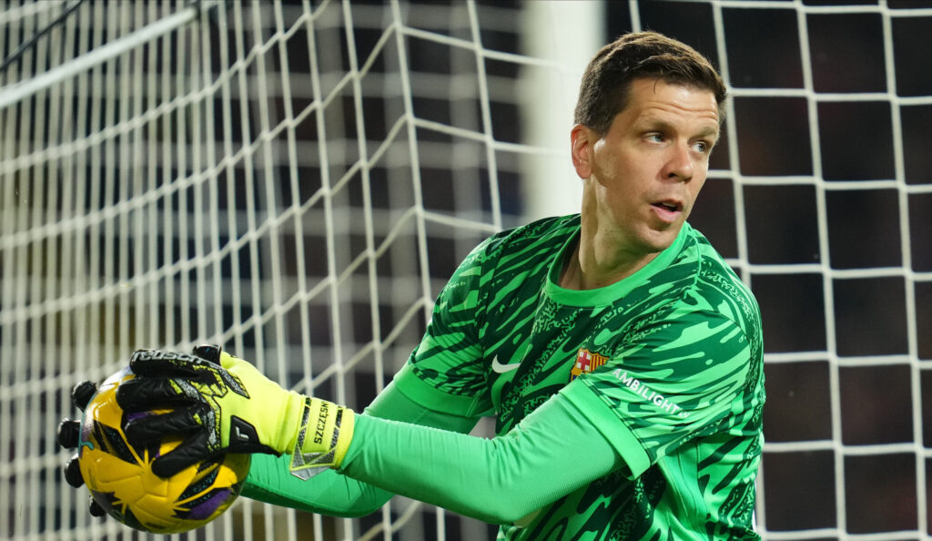 Wojciech Szczesny of FC Barcelona during the La Liga EA Sports match between FC Barcelona and Rayo Vallecano played at Lluis Companys Stadium on February 17, 2025 in Barcelona, Spain. (Photo by Bagu Blanco / PRESSINPHOTO)


2025.02.18 Barcelona
pilka nozna liga hiszpanska
FC Barcelona - Rayo Vallecano
Foto Bagu Blanco/PRESSINPHOTO/SIPA USA/PressFocus

!!! POLAND ONLY !!!