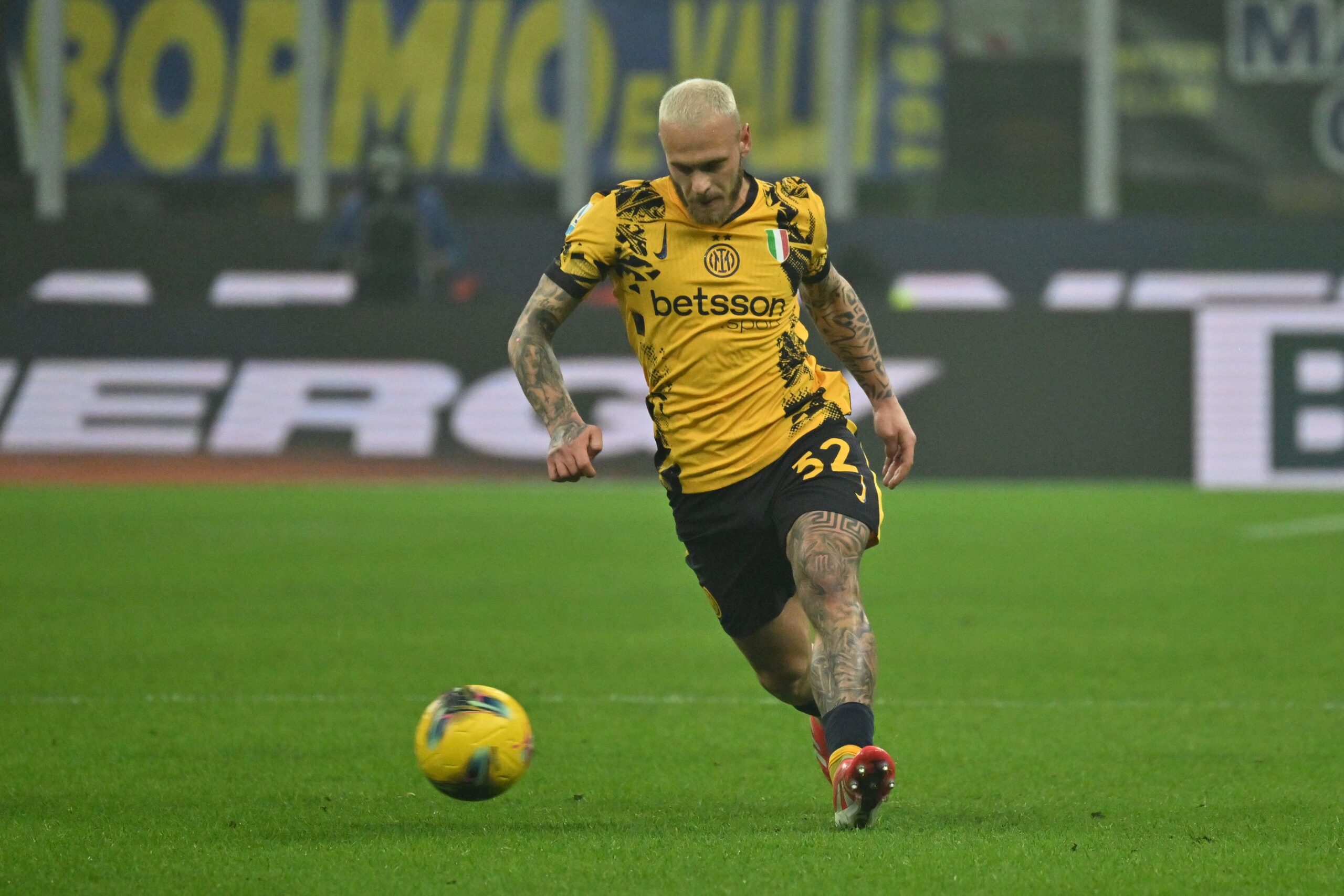 Italy, march 29 st 2024: Federico Dimarco during the Italian championship Serie A 2024-2025 football match between Inter and Genoa at San Siro stadium, Italy  (Felice De Martino/SPP) (Photo by Felice De Martino/SPP/Sipa USA)
2025.02.22 Mediolan
pilka nozna Liga Wloska
Inter Mediolan - Genoa CFC
Foto Felice De Martino/SPP/SIPA USA/PressFocus

!!! POLAND ONLY !!!