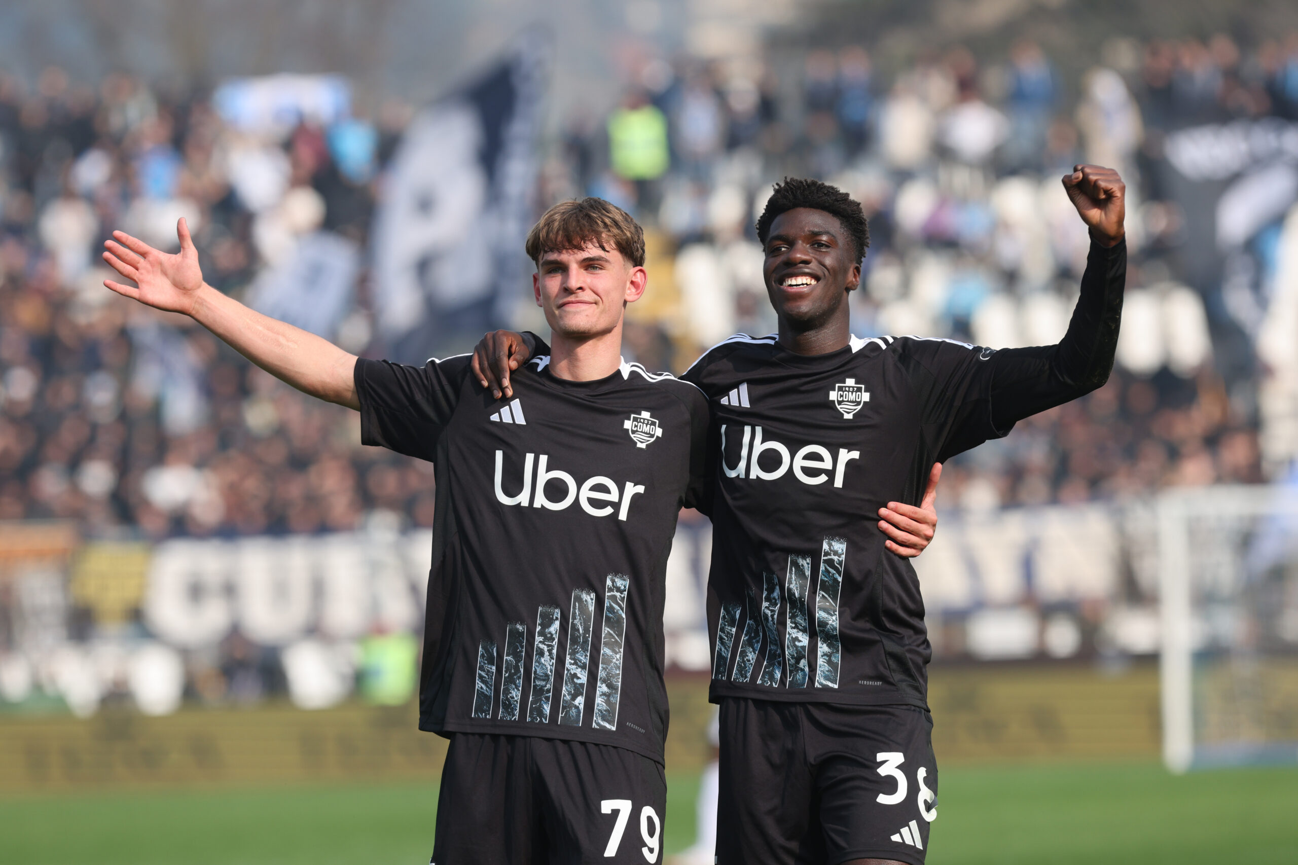 Como 1907&#039;s Diao Diaoune Assane Como 1907&#039;s Nico Paz  celebrates        during the Serie A Enilive 2024/2025 soccer match between Como and Napoli at the Giuseppe Sinigaglia stadium in Como, north Italy - Sunday February 23 2025 Sport - Soccer. (Photo by Antonio Saia/LaPresse) (Photo by Antonio Saia/LaPresse/Sipa USA)
2025.02.23 Como
pilka nozna liga wloska
Como - SSC Napoli
Foto LaPresse/SIPA USA/PressFocus

!!! POLAND ONLY !!!