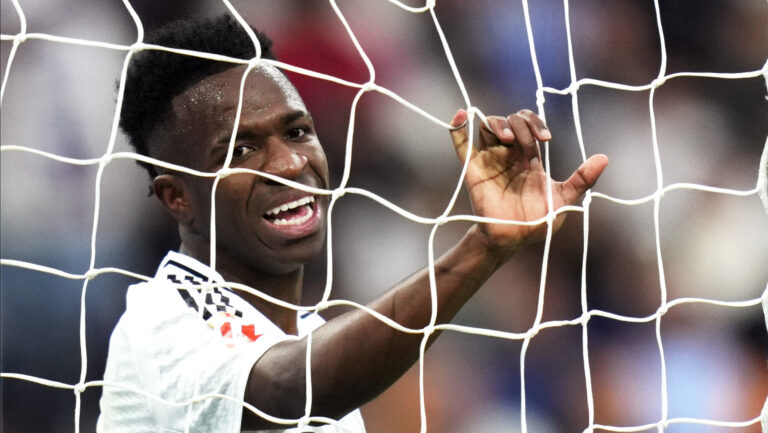 Vinicius Junior of Real Madrid CF during the La Liga EA Sports match between Real Madrid and Girona played at Santiago Bernabeu Stadium on 23 February, 2025 in Madrid, Spain. (Photo by Cesar Cebolla / PRESSINPHOTO)
2025.02.23 Madryt
pilka nozna liga hiszpanska
Real Madryt - Girona FC
Foto Cesar Cebolla/PRESSINPHOTO/SIPA USA/PressFocus

!!! POLAND ONLY !!!