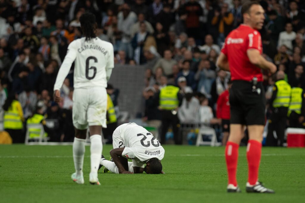 Spanish La Liga EA Sports soccer match Real Madrid vs Girona at Santiago Bernabeu Stadium in Madrid, 23 February 2025
Camavinga and Rudiger

(Photo by Cordon Press/Sipa USA)
2025.02.23 Madryt
pilka nozna liga hiszpanska
Real Madryt - Girona FC
Foto Cordon Press/SIPA USA/PressFocus

!!! POLAND ONLY !!!