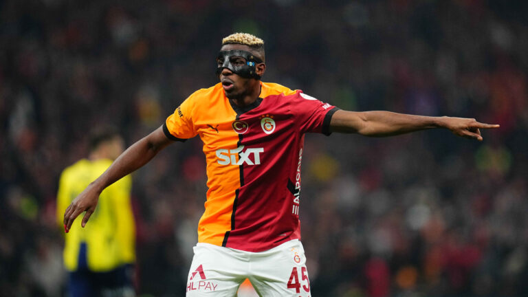 February 24 2025: Victor Osimhen // during a Turkish Super Lig game, Galatasaray vs Fenerbahce, at Rams Park, Istanbul, Turkey. Ulrik Pedersen/CSM/Sipa USA (Credit Image: © Ulrik Pedersen/Cal Sport Media/Sipa USA)
2025.02.24 Stambul
pilka nozna Liga Turecka
Galatasaray Stambul - Fenerbahce Stambul
Foto Ulrik Pedersen/Cal Sport Media/SIPA USA/PressFocus

!!! POLAND ONLY !!!