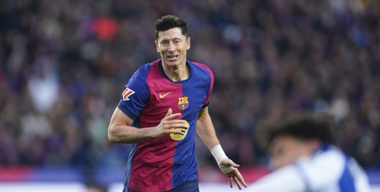 Robert Lewandowski of FC Barcelona during the La Liga EA Sports match between FC Barcelona and Real Sociedad played at Lluis Companys Stadium on March 02, 2025 in Barcelona, Spain. (Photo by Bagu Blanco / Pressinphoto)
2025.03.02 Barcelona
pilka nozna liga hiszpanska
FC Barcelona - Real Sociedad
Foto Bagu Blanco / Pressinphoto/SIPA USA/PressFocus

!!! POLAND ONLY !!!