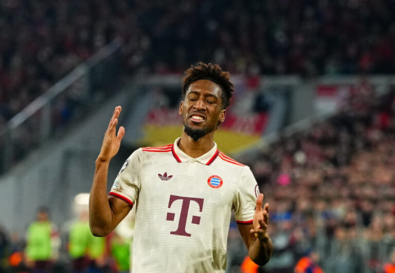 March 05 2025: Kingsley Coman of Bayern Munich  gestures during a Champions League Round of 16 game, FC Bayern Munich versus Bayer 04 Leverkusen, at Allianz Areana, Munich, Germany. Ulrik Pedersen/CSM/Sipa USA (Credit Image: © Ulrik Pedersen/Cal Sport Media/Sipa USA)
2025.03.05 Monachium
pilka nozna liga mistrzow
Bayern Monachium - Bayer 04 Leverkusen
Foto Cal Sport Media/SIPA USA/PressFocus

!!! POLAND ONLY !!!
