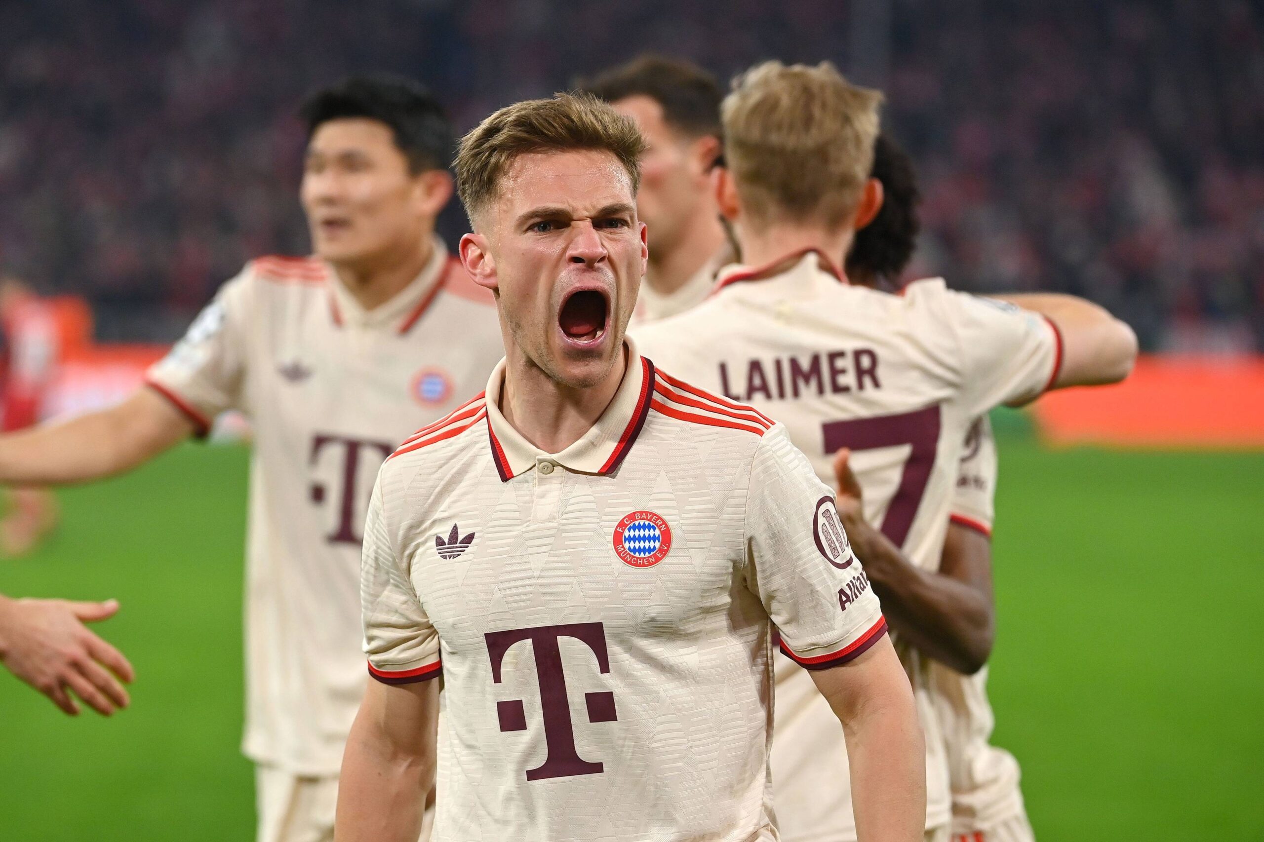 Joshua KIMMICH Bayern Muenchen bruellt,Jubel,Freude,Begeisterung,Aktion., Fussball Champions League / Achtelfinale FC Bayern Muenchen - Bayer 04 Leverkusen 3-0 am 05.03.2025 , A L L I A N Z A R E N A. *** Joshua KIMMICH Bayern Muenchen bruellt,Jubel,Freude,Begeisterung,Aktion , Soccer Champions League Round of 16 FC Bayern Muenchen Bayer 04 Leverkusen 3 0 am 05 03 2025 , A L L I A N Z A R E N A
2025.03.05 Monachium
pilka nozna , Liga Mistrzow
Bayern Monachium - Bayer 04 Leverkusen
Foto IMAGO/PressFocus

!!! POLAND ONLY !!!