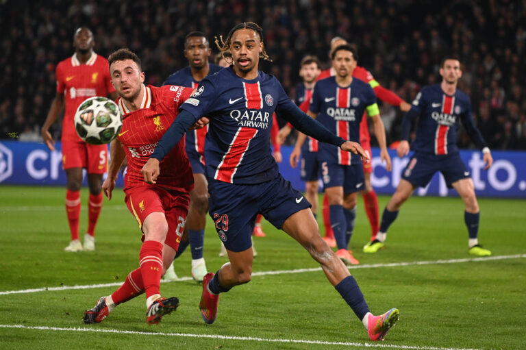 Bradley Barcola A during the Champions League round of 16 match between Paris Saint Germain and Liverpool FC at Parc des Princes on March 5, 2025. - 05/03/2025 - France / Ile-de-France region / Paris - PUBLICATIONxNOTxINxFRAxRUS JulienxMattiax/xLexPictorium LePictorium_0304003
2025.03.05 Paryz
pilka nozna ,  Liga Mistrzow
Paris Saint-Germain - FC Liverpool
Foto IMAGO/PressFocus

!!! POLAND ONLY !!!