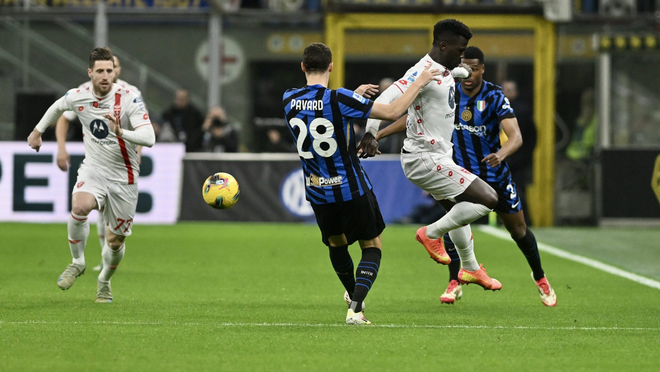 AC Monza&#039;s Keita Balde and Georgios Kyriakopoulos during twenty-eighth Serie A soccer match between Inter and Monza, at the Giuseppe Meazza-San Siro Stadium in Milano, Italy - Saturday, March 08, 2025. Sport - Soccer (Photo AC Monza/LaPresse by Studio Buzzi) (Photo by Photo AC Monza/LaPresse by Studi/Sipa USA)
2025.03.08 Mediolan
pilka nozna liga wloska
Inter Mediolan - AC Monza
Foto LaPresse/SIPA USA/PressFocus

!!! POLAND ONLY !!!