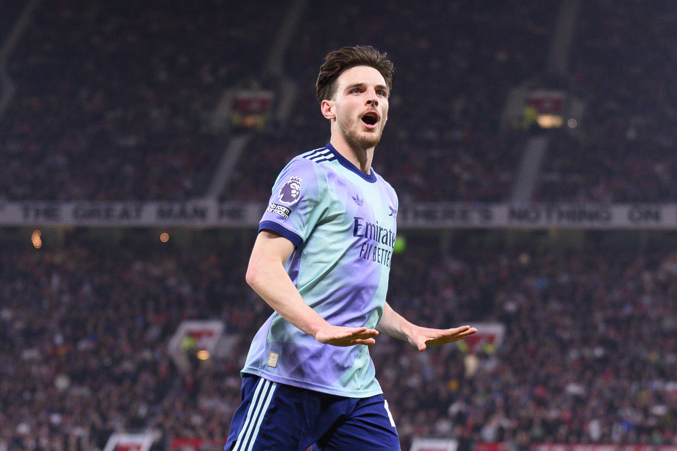 Old Trafford MANCHESTER, ENGLAND - MARCH 09: Declan Rice of Arsenal FC celebrates his goal during the Premier League 2024/25 Matchweek 28 match between Manchester United FC and Arsenal FC at Old Trafford, on March 09, 2025 in Manchester, England.  (Richard Callis / SPP) (Photo by Richard Callis / SPP/Sipa USA)
2025.03.09 Manchester 
pilka nozna liga angielska
Manchester United - Arsenal Londyn
Foto SPP/SIPA USA/PressFocus

!!! POLAND ONLY !!!
