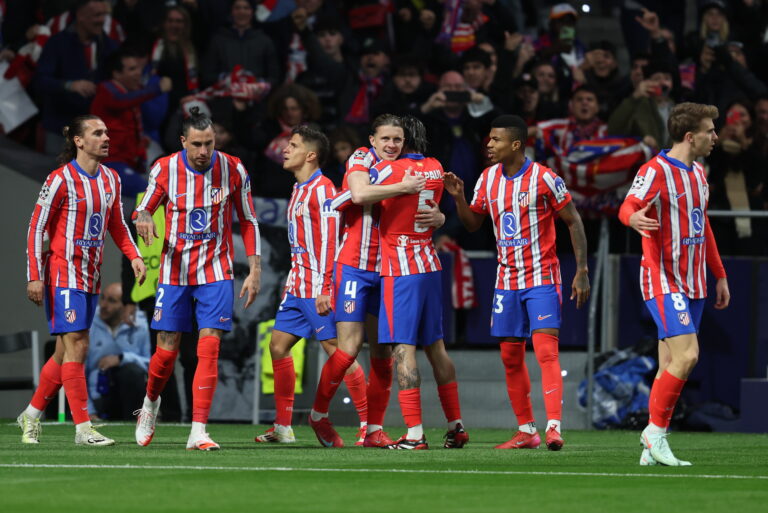 Connor Gallagher of Atletico de Madrid celebrates the 1-0  during the UEFA Champions League match, Round of 16, second leg, between Atletico de Madrid and Real Madrid played at Riyadh Air Metropolitano Stadium on March 12, 2025 in Madrid Spain. (Photo by Antonio Pozo / PRESSINPHOTO)
2025.03.12 Madrid
pilka nozna liga mistrzow
Atletico Madryt - Real Madryt
Foto Antonio Pozo / PRESSINPHOTO/SIPA USA/PressFocus

!!! POLAND ONLY !!!