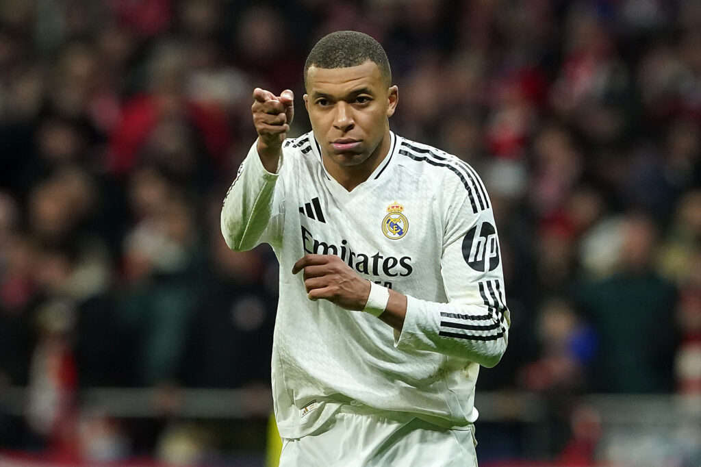 Real Madrid CF&#039;s Kylian Mbappe during Champions League 2024/2025 Round of 16 2nd leg match. March 12,2025. (Photo by Acero/Alter Photos/Sipa USA)
2025.03.13 Madryt
pilka nozna liga mistrzow
Atletico Madryt - Real Madryt 
Foto Alter Photos/SIPA USA/PressFocus

!!! POLAND ONLY !!!