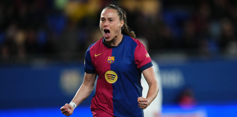 Ewa Pajor of FC Barcelona celebrates after scoring goal during the Copa de la Reina match, Semi-Finals, second leg, between FC Barcelona and Real Madrid played at Johan Cruyff Stadium on March 12, 2025 in Barcelona Spain. (Photo by Bagu Blanco / PRESSINPHOTO)


2025.03.13 Barcelona
pilka nozna kobiet Puchar Krolowej
FC Barcelona - Real Madryt
Foto PRESSINPHOTO/SIPA USA/PressFocus

!!! POLAND ONLY !!!