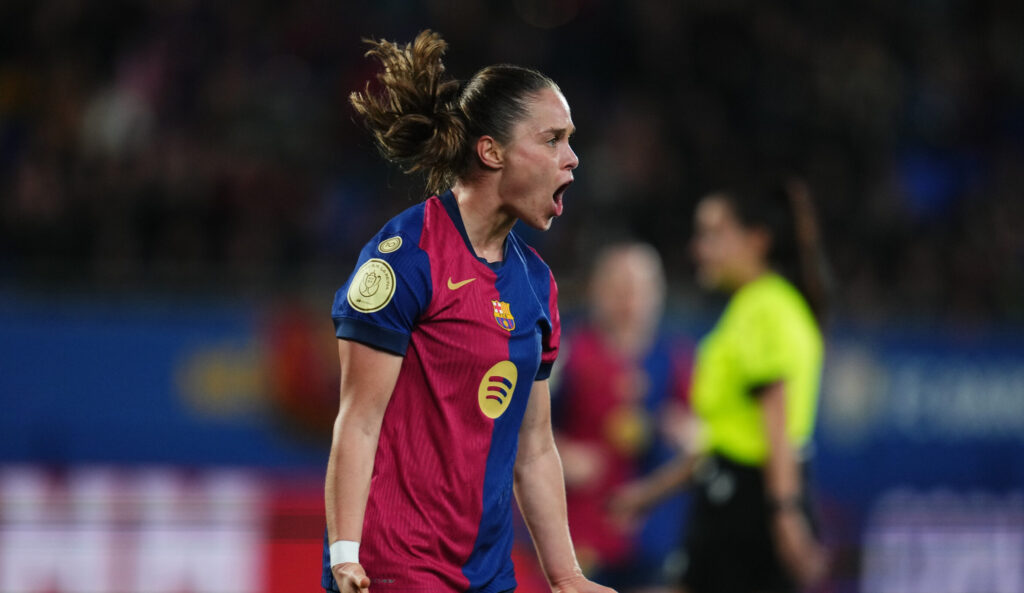 Ewa Pajor of FC Barcelona celebrates after scoring goal during the Copa de la Reina match, Semi-Finals, second leg, between FC Barcelona and Real Madrid played at Johan Cruyff Stadium on March 12, 2025 in Barcelona Spain. (Photo by Bagu Blanco / PRESSINPHOTO)


2025.03.13 Barcelona
pilka nozna kobiet Puchar Krolowej
FC Barcelona - Real Madryt
Foto PRESSINPHOTO/SIPA USA/PressFocus

!!! POLAND ONLY !!!