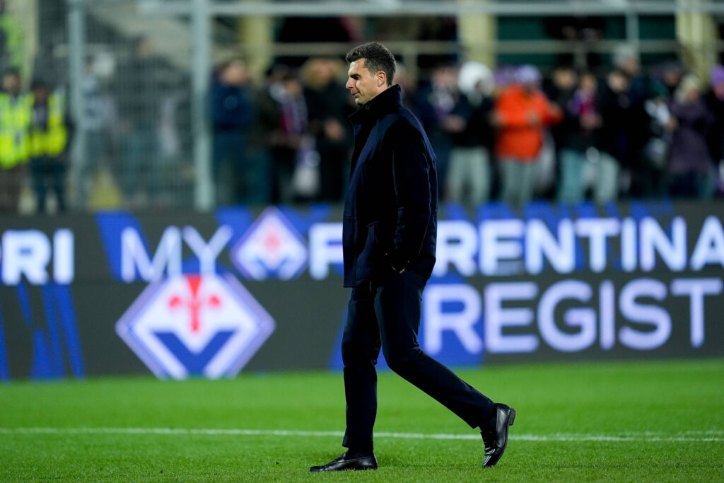 ACF Fiorentina v Juventus FC - Serie Enilive Thiago Motta head coach of Juventus FC leaves the pitch dejected during the Serie A Enilive match between ACF Fiorentina and Juventus FC at Stadio Artemio Franchi on March 16, 2025 in Florence, Italy. Florence Stadio Artemio Franchi Florence Italy Copyright: xGiuseppexMaffiax SerieA_Fiorentina-Juventus_160325_BRU0219
2025.03.16 Florencja
pilka nozna , liga wloska
ACF Fiorentina - Juventus Turyn
Foto IMAGO/PressFocus

!!! POLAND ONLY !!!
