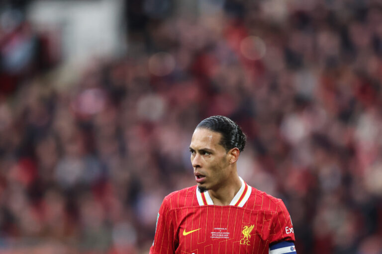 Virgil van Dijk of Liverpool during the Carabao Cup Final match Liverpool vs Newcastle United at Wembley Stadium , London, United Kingdom, 16th March 2025

(Photo by Alfie Cosgrove/News Images) in London, United Kingdom on 3/16/2025. (Photo by Alfie Cosgrove/News Images/Sipa USA)
2025.03.16 Londyn
pilka nozna puchar ligi angielskiej
Liverpool - Newcastle United
Foto News Images/SIPA USA/PressFocus

!!! POLAND ONLY !!!