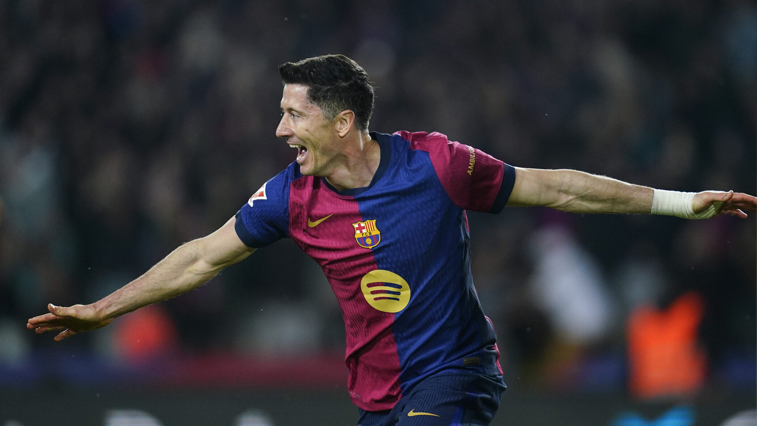 Robert Lewandowski of FC Barcelona celebrates the 3-0 during the La Liga EA Sports match between FC Barcelona and CA Osasuna played at Lluis Companys Stadium on 27 March 2025 in Barcelona, Spain. (Photo by Sergio Ruiz / Imago) (Photo by pressinphoto/Sipa USA)
2025.03.27 Barcelona
pilka nozna liga hiszpanska
FC Barcelona - Osasuna Pampeluna
Foto PRESSINPHOTO/SIPA USA/PressFocus
!!! POLAND ONLY !!!