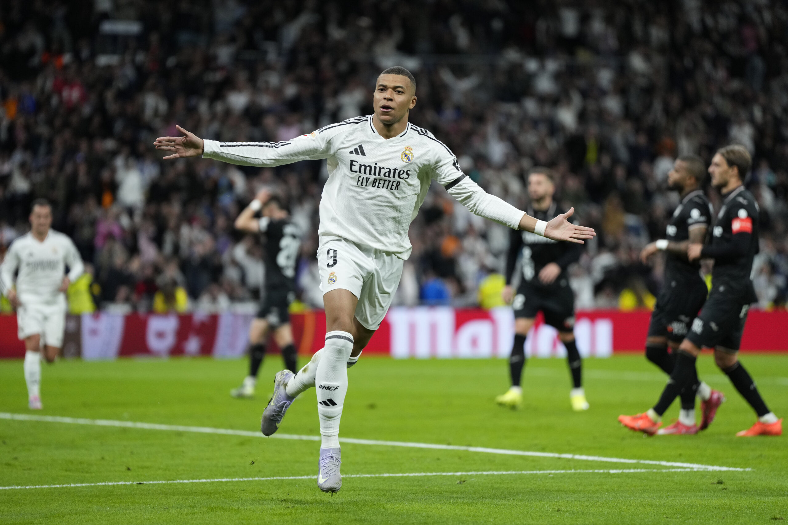 Kylian Mbappe of Real Madrid celebrates after scoring the 1-0 during the La Liga match between Real Madrid and CD Leganes played at Santiago Bernabeu Stadium on March 29, 2025 in Madrid, Spain. (Photo by Cesar Cebolla / PRESSINPHOTO)
2025.03.30 Madryt 
pilka nozna liga hiszpanska
Real Madryt - CD Leganes
Foto pressinphoto/SIPA USA/PressFocus

!!! POLAND ONLY !!!
