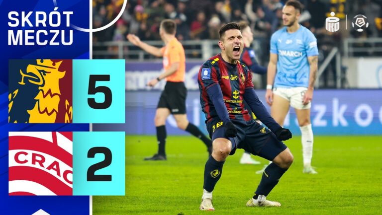 SKRÓT MECZU: Pogoń Szczecin 5:2 Cracovia