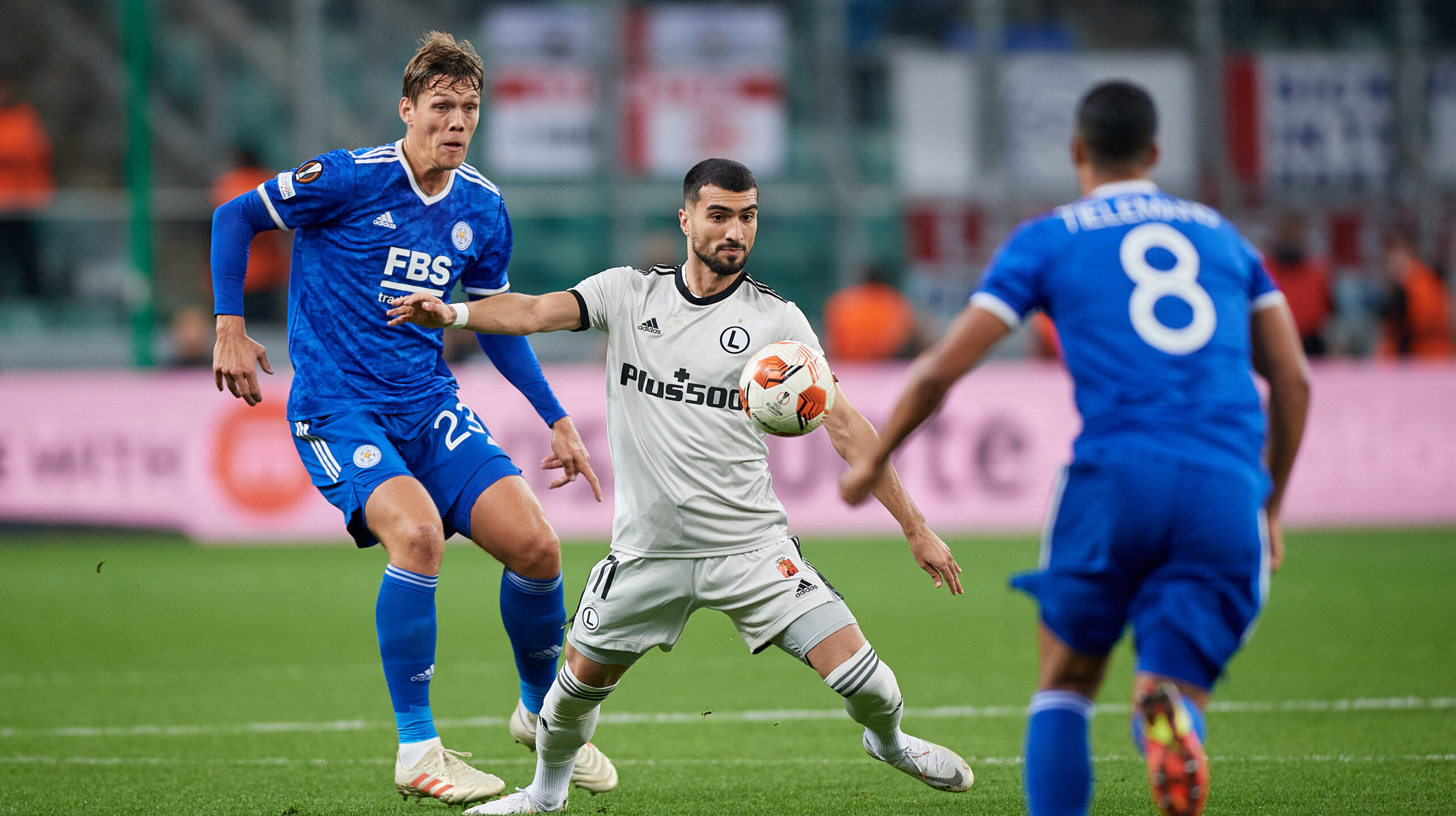 2021.09.30, Warszawa 
Pilka nozna, UEFA Liga Europy Sezon 2021/2022 
Mecz Grupy C Legia Warszawa - Leicester City FC 
N/z Jannik Vestergaard, Mahir Emreli 
Foto Rafal Oleksiewicz / PressFocus

2021.09.30, Football, 
UEFA Europa League Season 2021/2022 
Group C Match Legia Warszawa - Leicester City FC  
Jannik Vestergaard, Mahir Emreli 
Credit Rafal Oleksiewicz / PressFocus