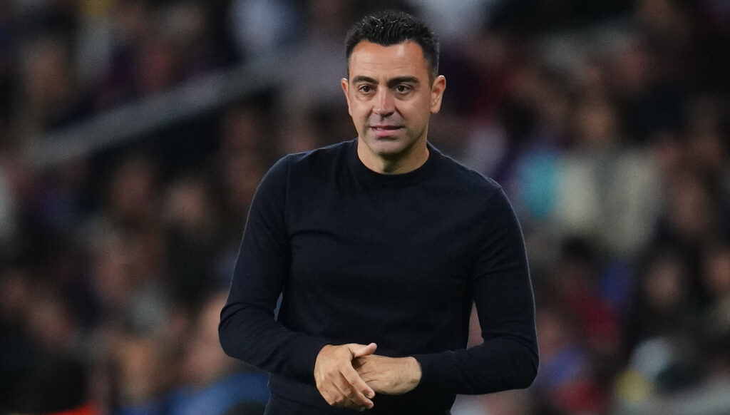 FC Barcelona head coach Xavi Hernandez during the La Liga EA Sports match between FC Barcelona and Real Sociedad played at Lluis Companys Stadium on May 13, 2024 in Barcelona, Spain. (Photo by Sergio Ruiz / pressinphoto / Sipa USA)PHOTO)
2024.05.13 Barcelona
pilka nozna , liga hiszpanska
FC Barcelona - Real Sociedad San Sebastian
Foto Sergio Ruiz/pressinphoto/SIPA USA/PressFocus

!!! POLAND ONLY !!!