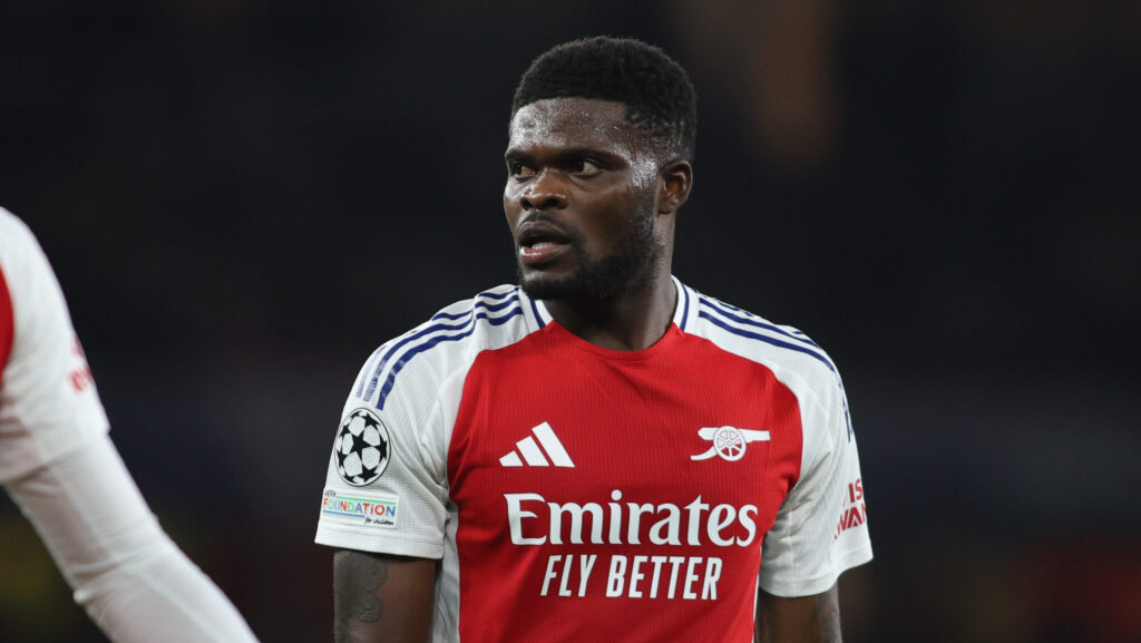 London, England, October 22nd 2024: Thomas Partey (5 Arsenal) during the UEFA Champions League game between Arsenal and Shakhtar Donetsk at Emirates Stadium in London, England  (Alexander Canillas/SPP) (Photo by Alexander Canillas/SPP/Sipa USA)
2024.10.22 Londyn
pilka nozna liga mistrzow
Arsenal - Szachtar Donieck
Foto SPP/SIPA USA/PressFocus

!!! POLAND ONLY !!!