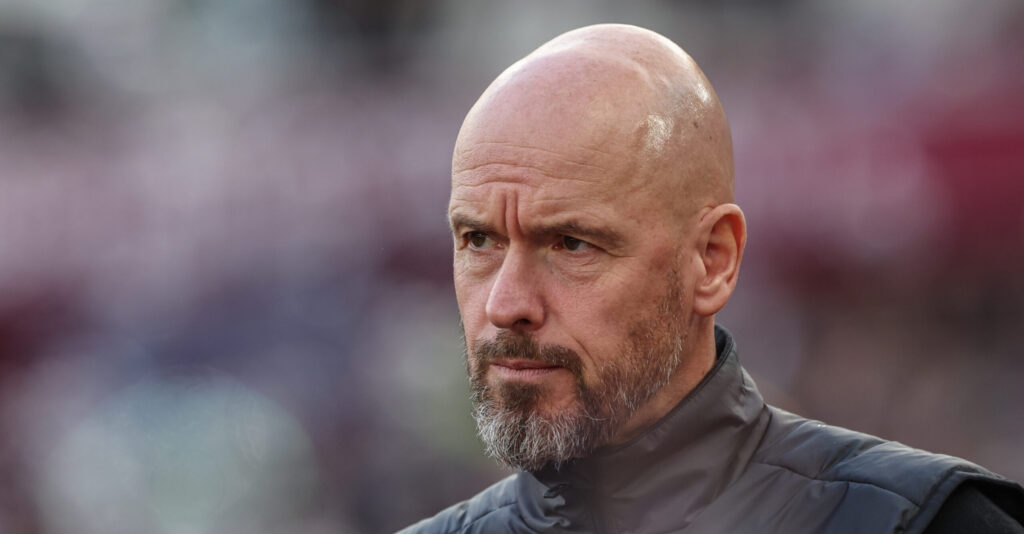 Erik ten Hag manager of Manchester United during the Premier League match West Ham United vs Manchester United at London Stadium, London, United Kingdom, 27th October 2024

(Photo by Mark Cosgrove/News Images) in London, United Kingdom on 10/27/2024. (Photo by Mark Cosgrove/News Images/Sipa USA)
2024.10.27 Londyn
pilka nozna liga angielska
West Ham United - Manchester United
Foto Mark Cosgrove/News Images/SIPA USA/PressFocus

!!! POLAND ONLY !!!