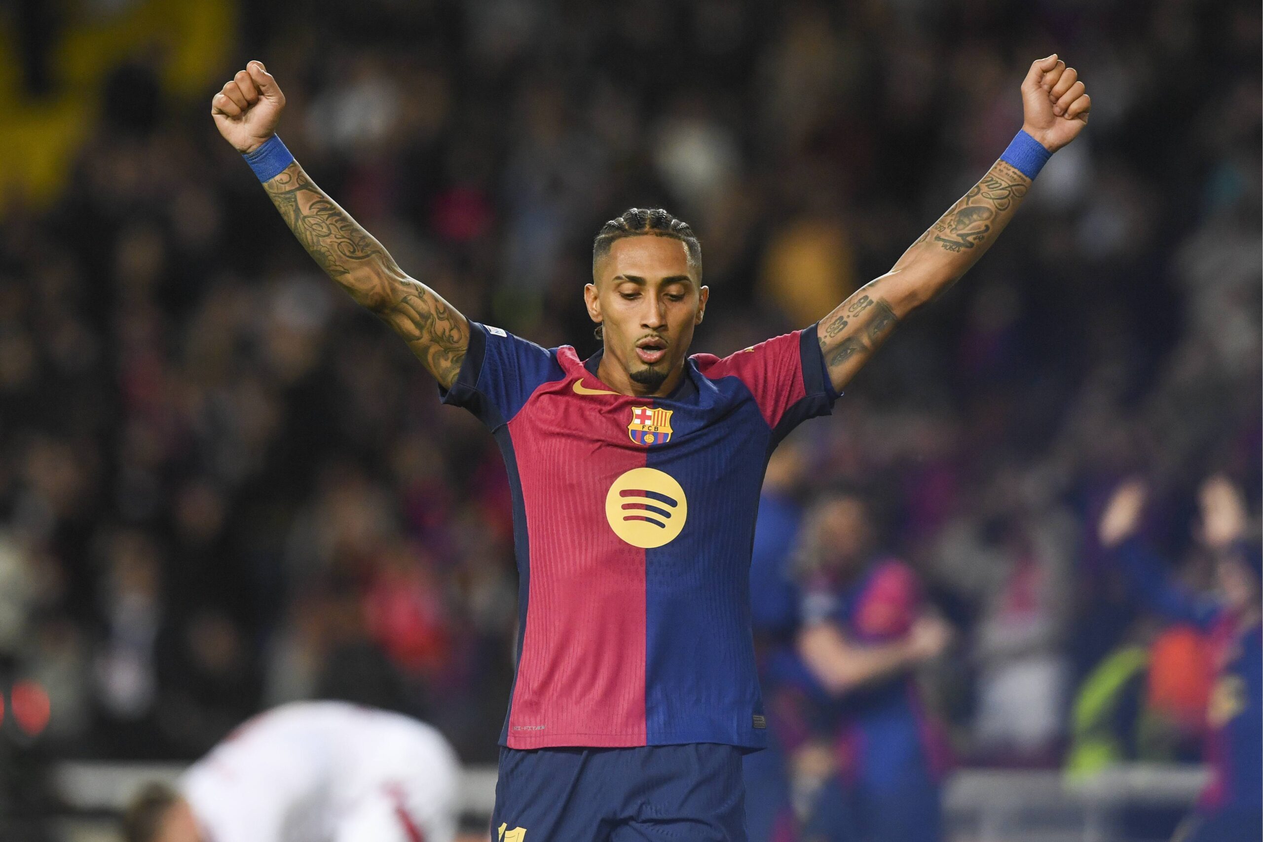 UEFA Champions League soccer match FC Barcelona, Barca vs Stade Brestois at Montjuic Olympic Stadium in Barcelona, Spain 26 November 2024 Raphinha 900/Cordon Press PUBLICATIONxNOTxINxFRAxESP 900/CordonxPress LOF - UEFA Champions League FC Barcelona vs Stade Brestois
2024.11.26 Barcelona
pilka nozna liga mistrzow
FC Barcelona - Stade Brestois
Foto IMAGO/PressFocus

!!! POLAND ONLY !!!