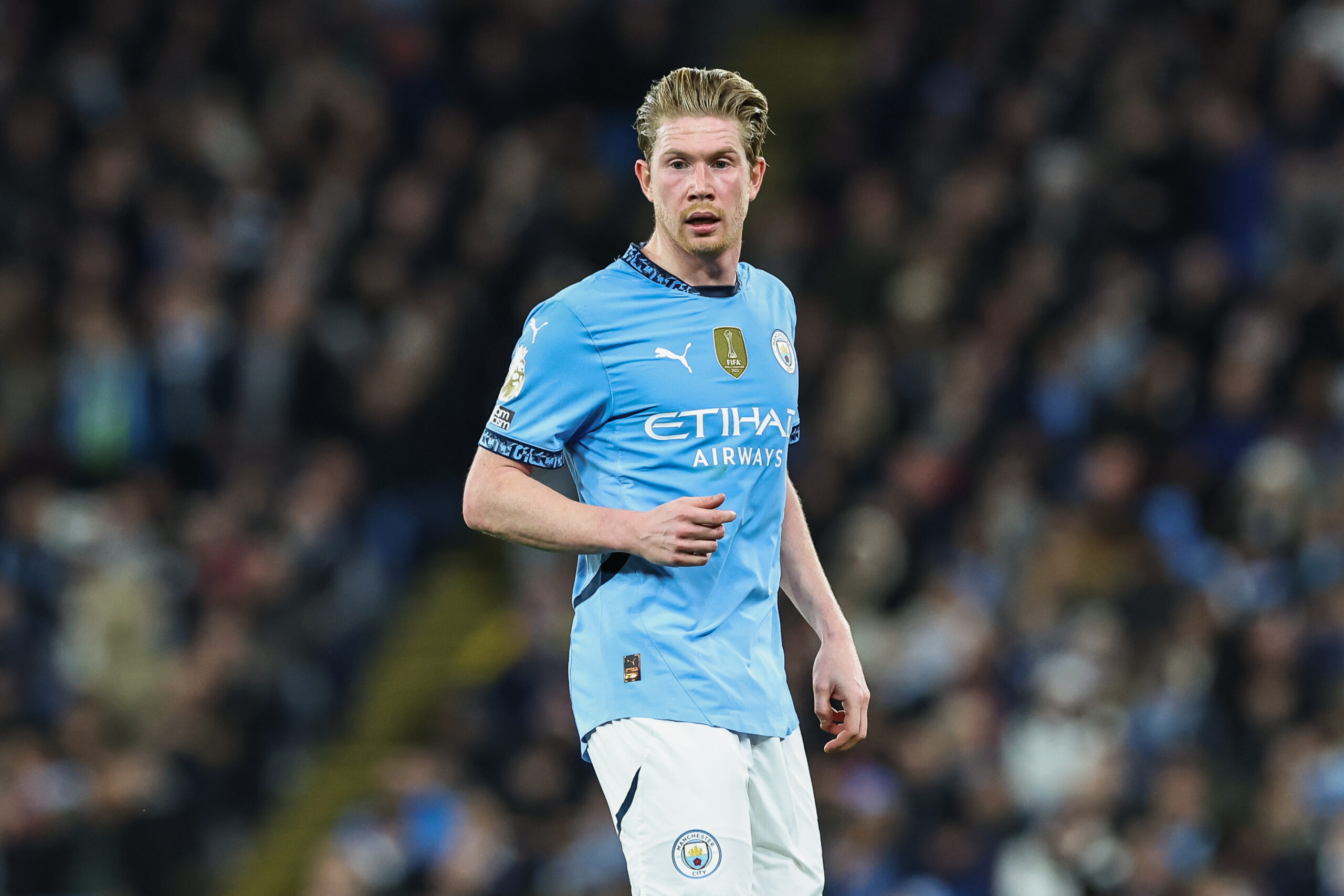 Kevin De Bruyne of Manchester City during the Premier League match Manchester City vs Manchester United at Etihad Stadium, Manchester, United Kingdom, 15th December 2024
(Photo by Mark Cosgrove/News Images) in , on 12/15/2024. (Photo by Mark Cosgrove/News Images/Sipa USA)
2024.12.15 Manchester
pilka nozna liga angielska
Manchester City - Manchester United
Foto News Images/SIPA USA/PressFocus
!!! POLAND ONLY !!!