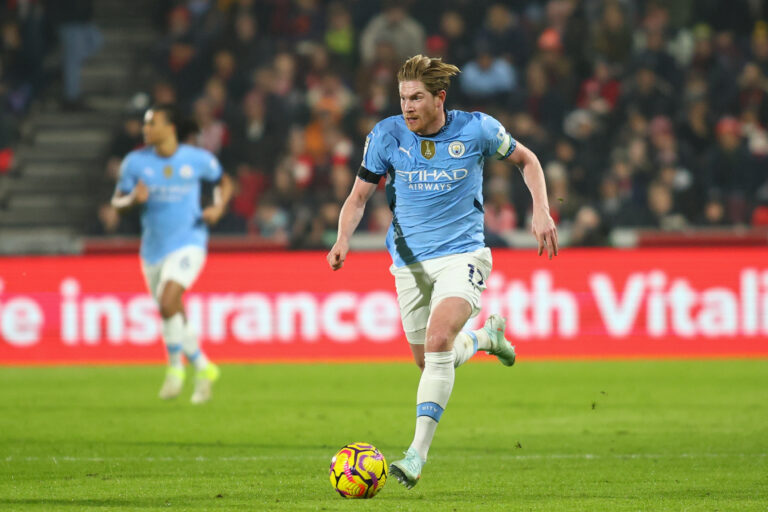London, England, January 14th 2025: Kevin De Bruyne (17 Manchester City) during the Premier League match between Brentford and Manchester City at Brentford Community Stadium in London, England  (Alexander Canillas/SPP) (Photo by Alexander Canillas/SPP/Sipa USA)
2025.01.14 London
pilka nozna liga angielska
Brentford - Manchester City
Foto Alexander Canillas/SPP/SIPA USA/PressFocus

!!! POLAND ONLY !!!