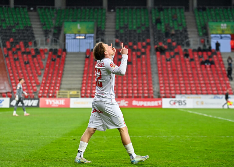 2025.03.01 Tychy
Pilka nozna Betclic 1 Liga sezon 2024/2025
Odra Opole - GKS Tychy
N/z Bramka gol radosc Julius Ertlthaler
Foto Lukasz Sobala / PressFocus

2025.03.01 Tychy
Football Polish First League season 2024/2025
Odra Opole - GKS Tychy
Bramka gol radosc Julius Ertlthaler
Credit: Lukasz Sobala / PressFocus