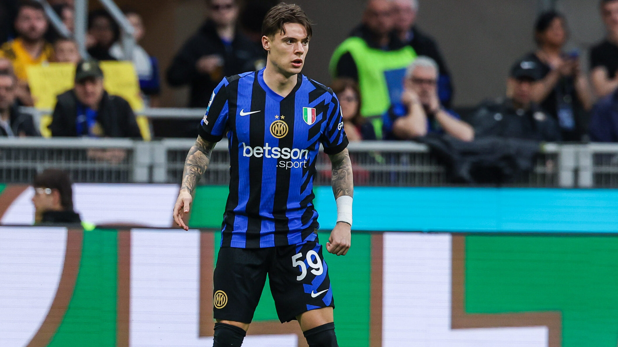 Nicola Zalewski of FC Internazionale seen in action during Serie A 2024/25 football match between FC Internazionale and Udinese Calcio at San Siro Stadium. (Photo by Fabrizio Carabelli / SOPA Images/Sipa USA)
2025.03.30 Mediolan
pilka nozna liga wloska
Inter Mediolan - Udinese Calcio
Foto SOPA Images/SIPA USA/PressFocus
!!! POLAND ONLY !!!