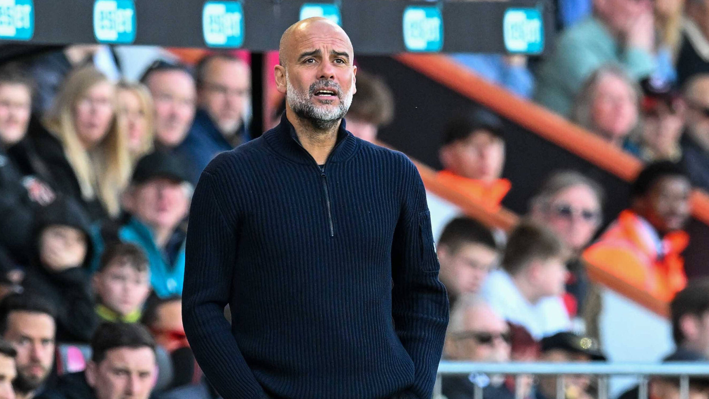 Bournemouth v Manchester City FA Cup 30/03/2025. Quarter Final Manchester City manager Pep Guardiola during the FA Cup quarter final match between Bournemouth and Manchester City at the Vitality Stadium, Bournemouth, England on 30 March 2025. Bournemouth Vitality Stadium Dorset England Editorial use only , Copyright: xGrahamxHuntx PSI-21721-0299
2025.03.30 Bournemouth
pilka nozna , Puchar Anglii
AFC Bournemouth - Manchester City
Foto IMAGO/PressFocus
!!! POLAND ONLY !!!