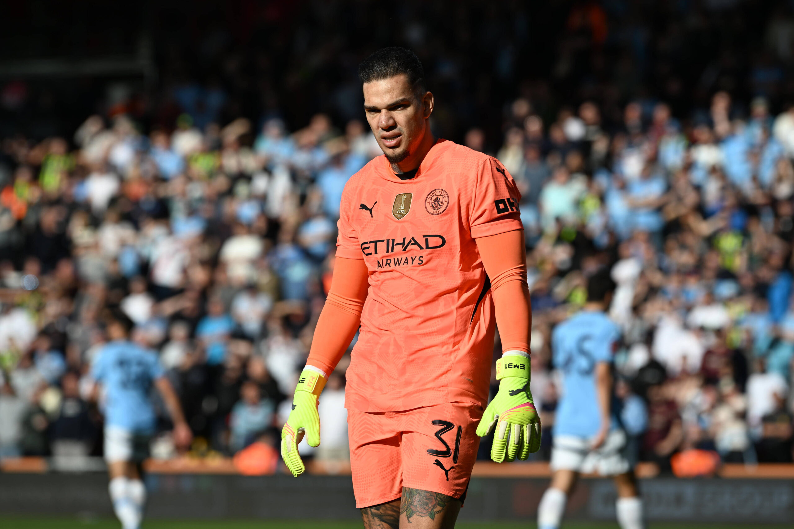 Bournemouth v Manchester City FA Cup 30/03/2025. Quarter Final Ederson Moraes 31 of Manchester City during the FA Cup quarter final match between Bournemouth and Manchester City at the Vitality Stadium, Bournemouth, England on 30 March 2025. Bournemouth Vitality Stadium Dorset England Editorial use only , Copyright: xGrahamxHuntx PSI-21721-0337
2025.03.30 Bournemouth
pilka nozna , Puchar Anglii
AFC Bournemouth - Manchester City
Foto IMAGO/PressFocus

!!! POLAND ONLY !!!