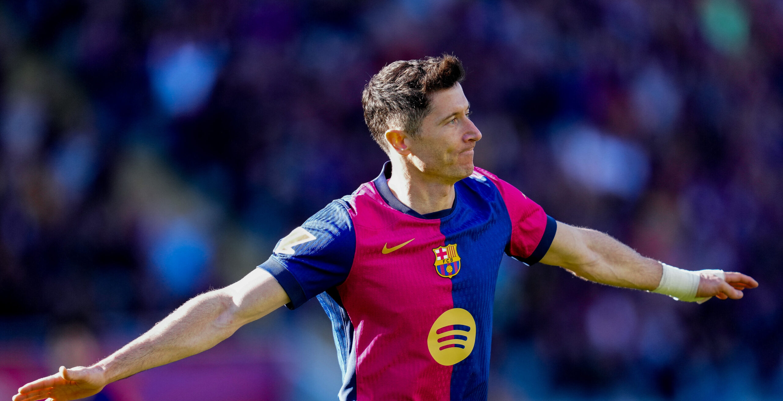 Robert Lewandowski of FC Barcelona celebrates after scoring the 3-1 during the La Liga EA Sports match between FC Barcelona and Girona FC played at Lluis Companys Stadium on 30 March 2025 in Barcelona, Spain. (Photo by Bagu Blanco / PRESSINPHOTO)
2025.03.31 Barcelona
pilka nozna liga hiszpanska
FC Barcelona - Girona FC
Foto PRESSINPHOTO/SIPA USA/PressFocus
!!! POLAND ONLY !!!