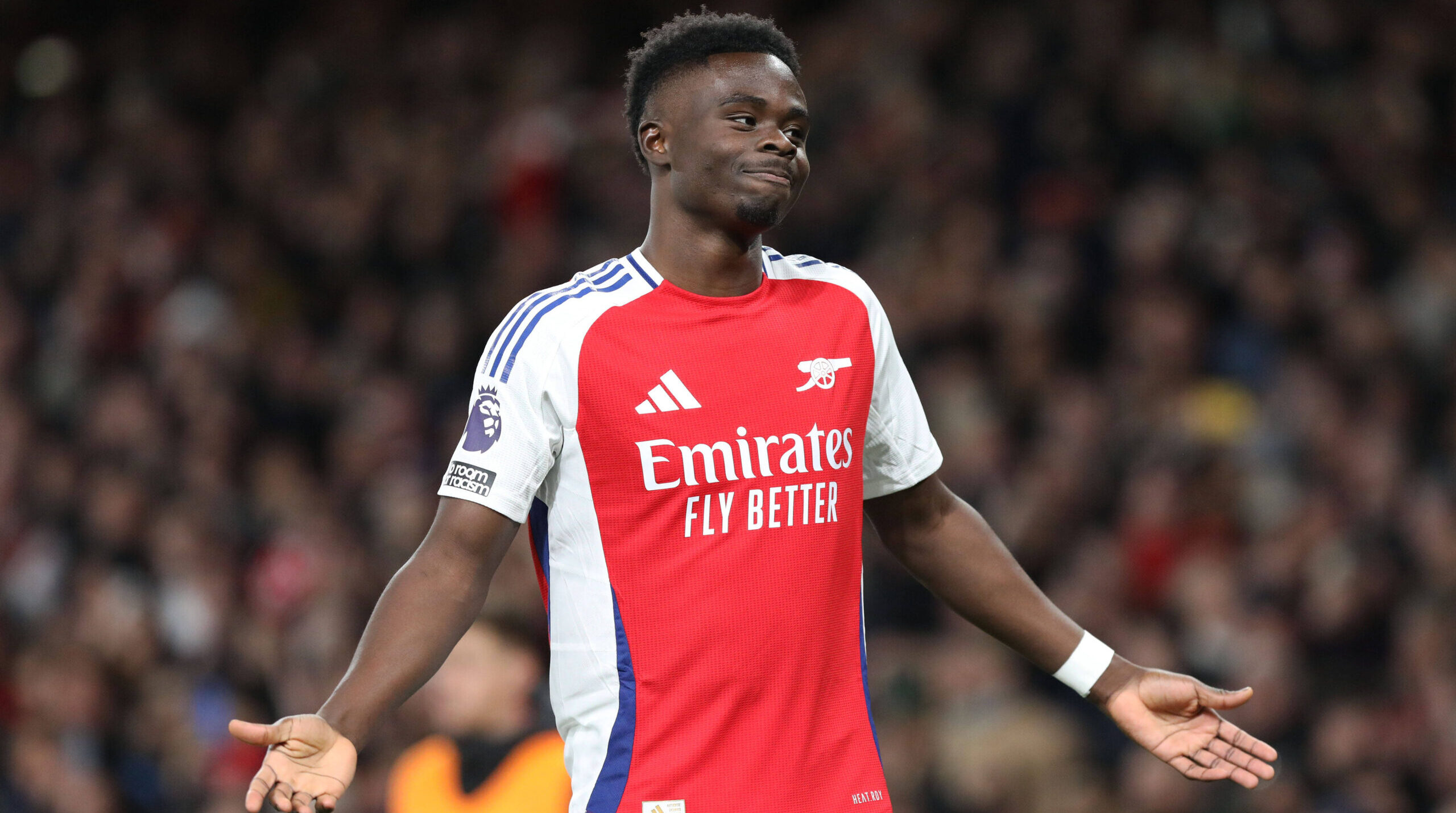 Arsenal v Fulham, London, UK - 1 Apr 2025 Goal celebrations for Bukayo Saka of Arsenal during the Premier League match between Arsenal and Fulham at Emirates Stadium, Highbury, London on 1 April 2025. London Emirates Stadium London GBR Copyright: xJoshxSmith/PPAUKx PPA-177105
2025.04.01 Londyn
pilka nozna , liga angielska
Arsenal Londyn - Fulham
Foto IMAGO/PressFocus
!!! POLAND ONLY !!!
