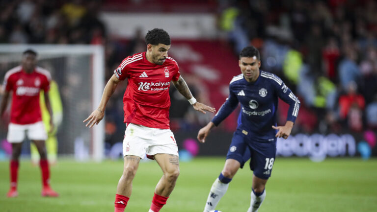 Nottingham Forest FC v Manchester United, ManU FC Nottingham Forest midfielder Morgan Gibbs-White 10 during the Nottingham Forest FC v Manchester United FC English Premier League match at the City Ground, Nottingham, England, United Kingdom on 1 April 2025 Credit: Phil Duncan/Every Second Media Editorial use only. All images are copyright Every Second Media Limited. No images may be reproduced without prior permission. All rights reserved. Premier League and Football League images are subject to licensing agreements with Football DataCo Limited. see https://www.football-dataco.com Copyright: xIMAGO/EveryxSecondxMediax ESM-1400-0145 PhilxDuncanx/xEveryxSecondxMediax
2025.04.01 Nottingham
pilka nozna , liga angielska
Nottingham Forest - Manchester United
Foto IMAGO/PressFocus

!!! POLAND ONLY !!!