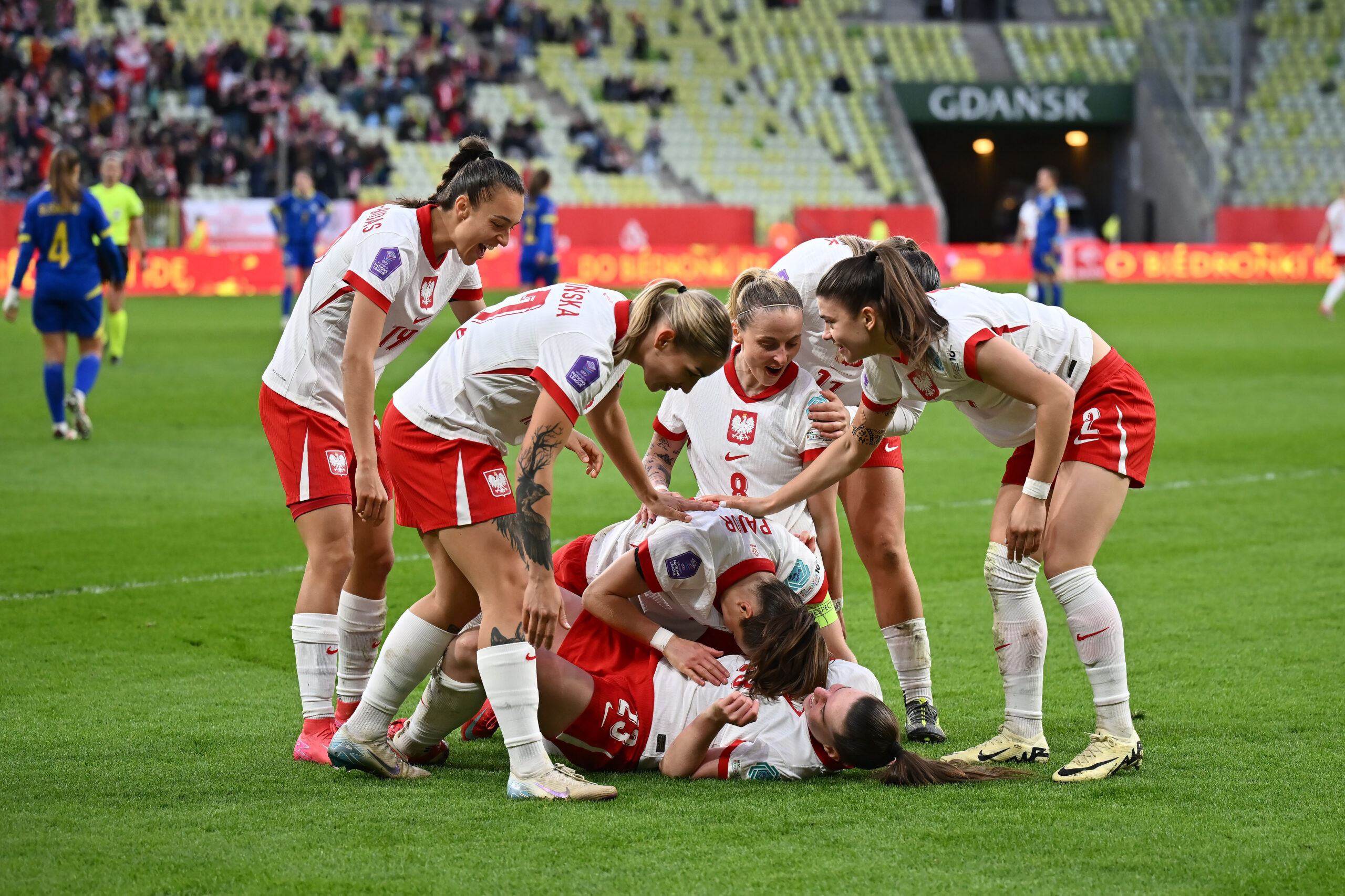 2025.04.04 Gdansk Pilka nozna Liga Narodów UEFA Kobiet Mecz Polska - Bosnia i Hercegowina N/z Ewa Pajor gol bramka radosc Ewelina Kamczyk Foto Piotr Matusewicz / PressFocus

2025.04.04 Gdansk
Football UEFA Womens Nations League
Poland - Bosnia and Herzegovina
Ewa Pajor gol bramka radosc Ewelina Kamczyk 
Credit: Piotr Matusewicz / PressFocus