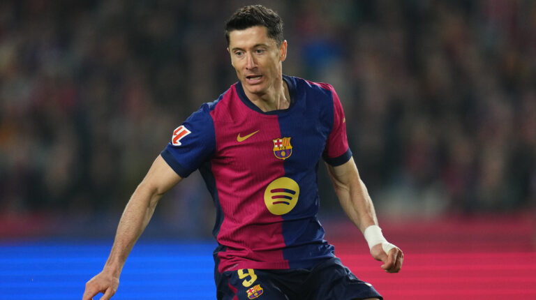 Robert Lewandowski of FC Barcelona during the La Liga EA Sports match between FC Barcelona and Real Betis played at Lluis Companys Stadium on 5 April 2025 in Barcelona, Spain. (Photo by Bagu Blanco / Pressinphoto)


2025.04.06 Barcelona
pilka nozna liga hiszpanska
FC Barcelona - Real Betis Sewilla 
Foto PRESSINPHOTO/SIPA USA/PressFocus

!!! POLAND ONLY !!!