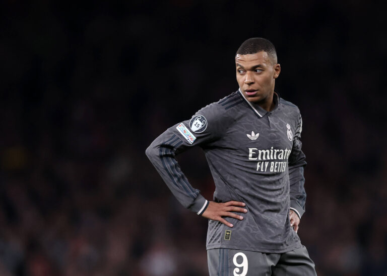 London, England, 8th April 2025. Kylian Mbappe of Real Madrid during the Arsenal vs Real Madrid UEFA Champions League match at the Emirates Stadium, London. Picture credit should read: David Klein / Sportimage EDITORIAL USE ONLY. No use with unauthorised audio, video, data, fixture lists, club/league logos or live services. Online in-match use limited to 120 images, no video emulation. No use in betting, games or single club/league/player publications. SPI_151_DK_Arsenal_Real_Madrid SPI-3819-0160
2025.04.09 Londyn
pilka nozna , Liga Mistrzow
Arsenal Londyn - Real Madryt
Foto IMAGO/PressFocus

!!! POLAND ONLY !!!