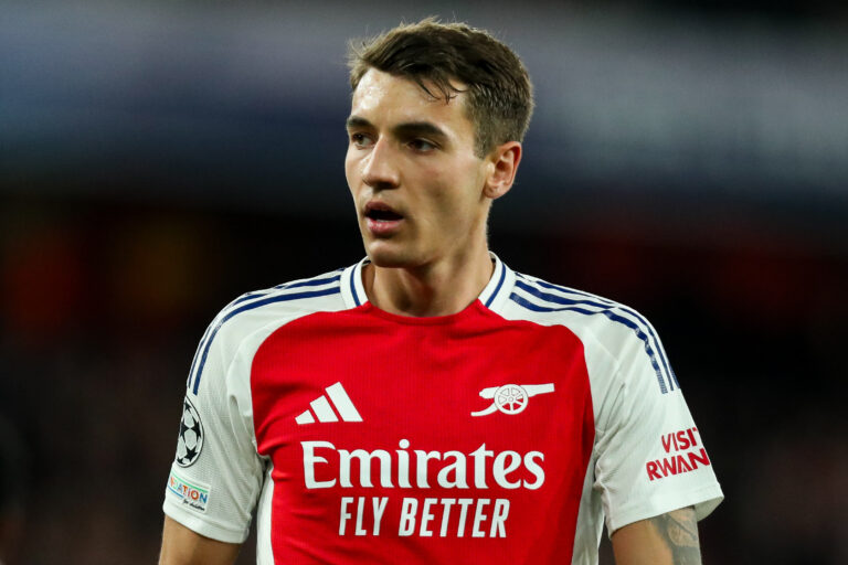 Jakub Kiwior of Arsenal looks on during the UEFA Champions League Quarter-finals match Arsenal vs Real Madrid at Emirates Stadium, London, United Kingdom, 8th April 2025

(Photo by Izzy Poles/News Images) in London, United Kingdom on 4/8/2025. (Photo by Izzy Poles/News Images/Sipa USA)
2025.04.08 Londyn
pilka nozna liga Mistrzow
Arsenal Londyn  - Real Madryt
Foto News Media/SIPA USA/PressFocus

!!! POLAND ONLY !!!