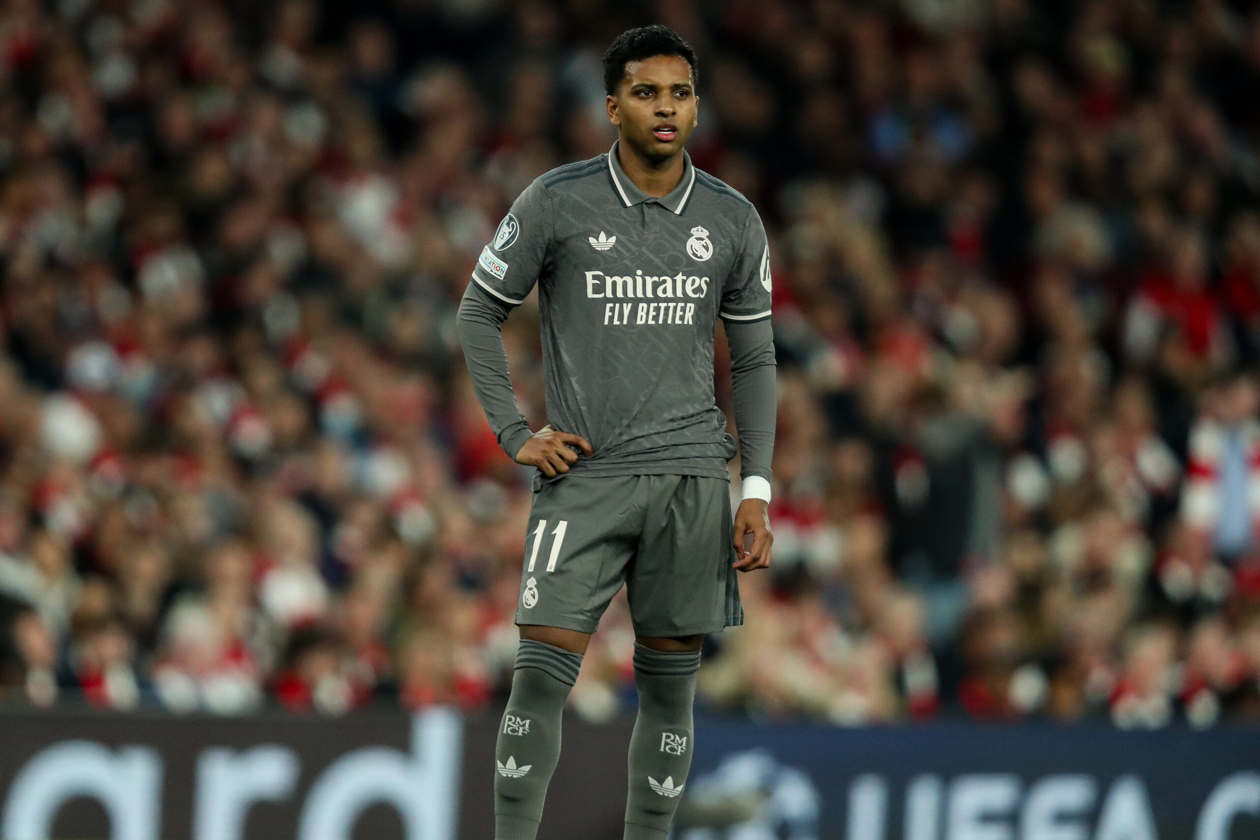Rodrygo of Real Madrid looks on during the UEFA Champions League Quarter-finals match Arsenal vs Real Madrid at Emirates Stadium, London, United Kingdom, 8th April 2025

(Photo by Izzy Poles/News Images) in London, United Kingdom on 4/8/2025. (Photo by Izzy Poles/News Images/Sipa USA)
2025.04.08 Londyn
pilka nozna liga Mistrzow
Arsenal Londyn  - Real Madryt
Foto News Media/SIPA USA/PressFocus

!!! POLAND ONLY !!!