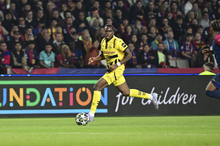 Jamie Jermaine Bynoe-Gittens Borussia Dortmund, FC Barcelona, Barca vs. Borussia Dortmund, Fussball, Champions League, Viertelfinale, 09.04.2025 Barcelona Katalonien Spanien *** Jamie Jermaine Bynoe Gittens Borussia Dortmund , FC Barcelona vs Borussia Dortmund, Football, Champions League, Quarterfinal, 09 04 2025 Barcelona Catalonia Spain Copyright: xkolbert-press/MarcxNiemeyerx
2025.04.09 Barcelona
pilka nozna , Liga Mistrzow
FC Barcelona - Borussia Dortmund
Foto IMAGO/PressFocus

!!! POLAND ONLY !!!