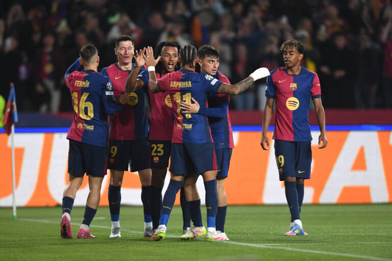 FC Barcelona, Barca v BORUSSIA DORMUND OLIMPIC STADIUM LLUIS COMPANYS. MONTJUIC,BARCELONA.April 9,2025 FC BARCELONA vs BORUSSIA DORMUND April 9,2025 Robert Lewandowski 9 of FC Barcelona celebrates scoring his team s second goal with teammates during the UEFA Champions League 2024/25 semi-final match between FC Barcelona and Borussia Dormund at Olimpic Stadium Lluis Companys of Montjuic in Barcelona, Spain. Barcelona ESP Copyright: xS.xRosx
2025.04.09 Barcelona
pilka nozna , Liga Mistrzow
FC Barcelona - Borussia Dortmund
Foto IMAGO/PressFocus

!!! POLAND ONLY !!!